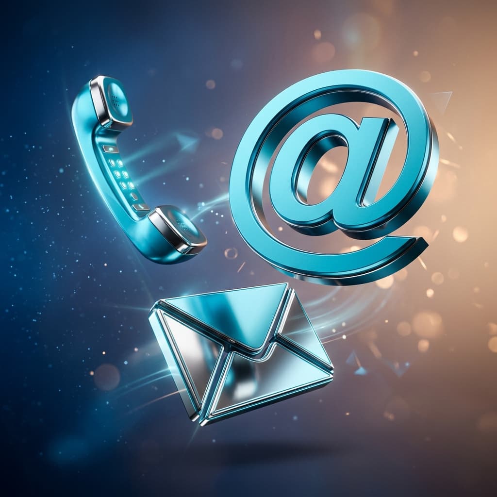 Floating 3D Contact Icons